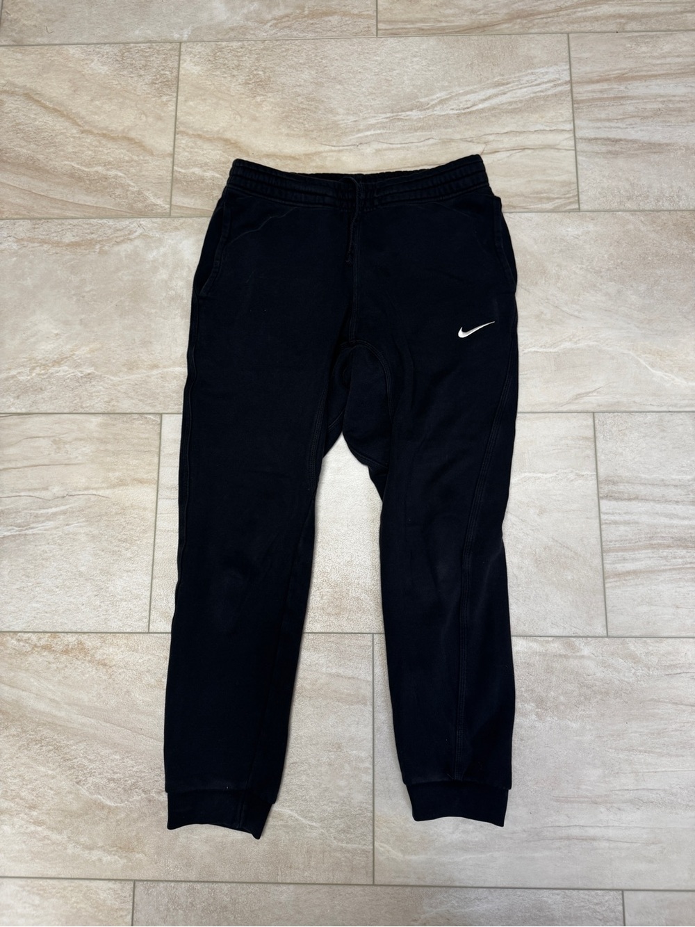 Nike Black Men’s Sweatpants with White Swoosh